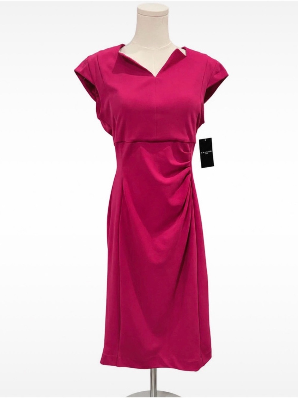 Tahari ASL Size 6 NWT Fuchsia Pink
Ruched Sheath Dress